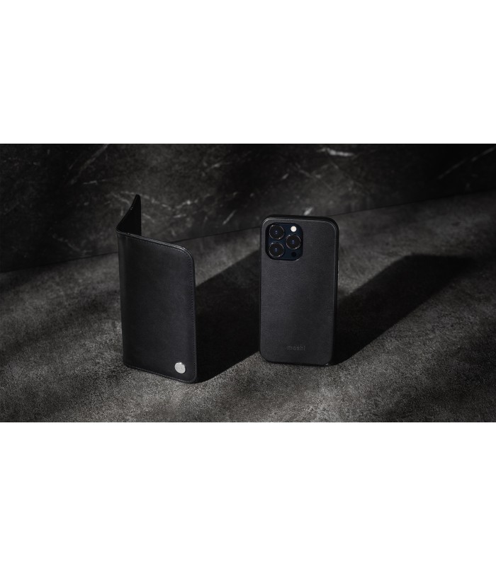 کیس ضد ضربه کیف دار موشی مناسب iPhone 13 Pro Max مدل Moshi Overture-مشکی