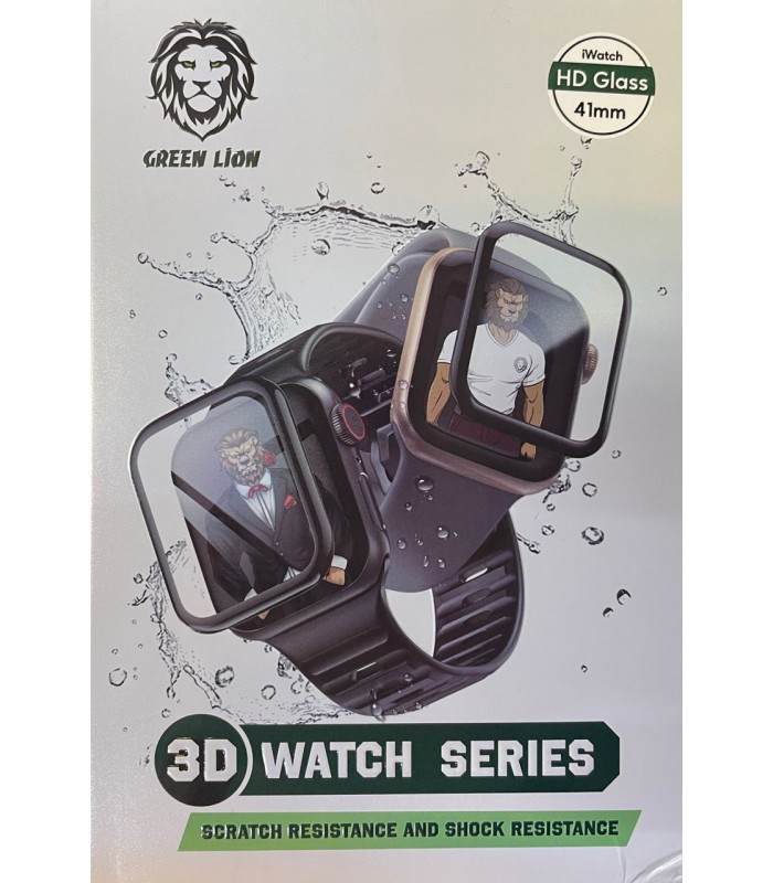 گلس اپل واچ گرین مناسب Apple Watch Series 7/8 41mm مدل Green HD Glass 3D