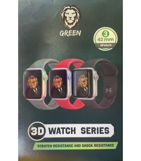 گلس اپل واچ گرین مناسب Apple Watch Series 3 42mm مدل Green HD Glass 3D