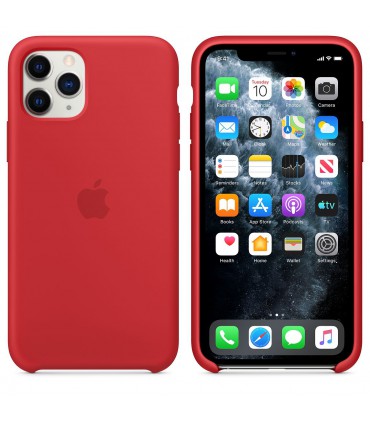 قاب سیلیکونی آیفون ۱۱ پرو مکس رنگ قرمز | مشابه اصلی