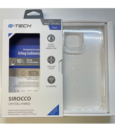 کیس محافظ G-Tech مناسب iPhone 13 Pro Max مدل Sirocco Crystal Hybrid-شفاف-GCA02510