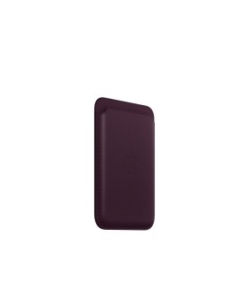 جاکارتی مگ سیف چرمی اپل مدل iPhone Leather Wallet with MagSafe-Dark Cherry-اصلی