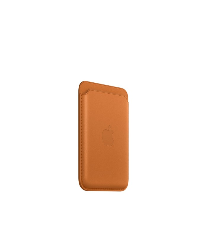 جاکارتی مگ سیف چرمی اپل مدل iPhone Leather Wallet with MagSafe-Golden Brown-اصلی