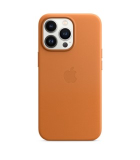 کیس چرمی اپل مناسب iPhone 13 Pro مدل Leather Case MagSafe-Golden Brown-اصلی
