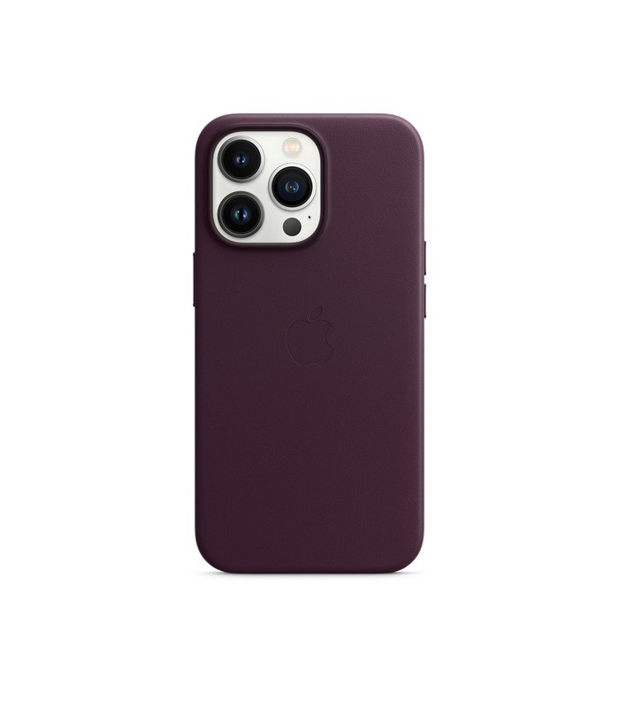 کیس چرمی اپل مناسب iPhone 13 Pro Max مدل Leather Case MagSafe-Dark Cherry