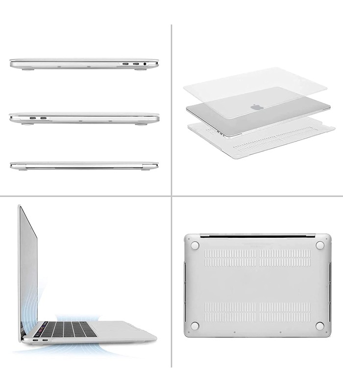 قاب محافظ مک بوک پرو ۱۳ اینچ مدل Hardshell Case-شفاف براق