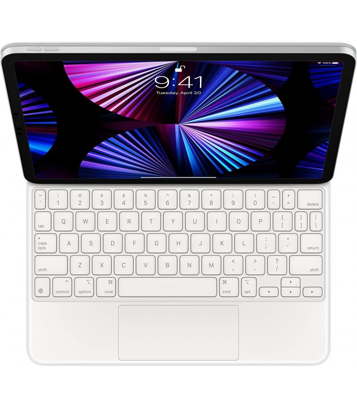 مجیک کیبورد آیپد پرو و ایر ۱۱ اینچ اپل مدل Magic Keyboard-سفید