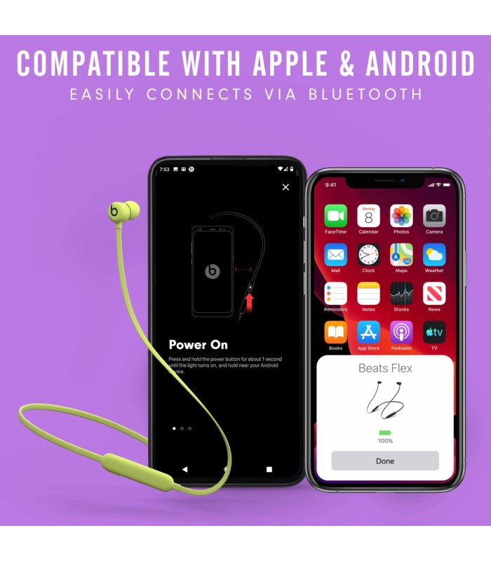 هدفون بی‌سیم توگوشی بیتس فلکس مدل Beats Flex | رنگ فسفری