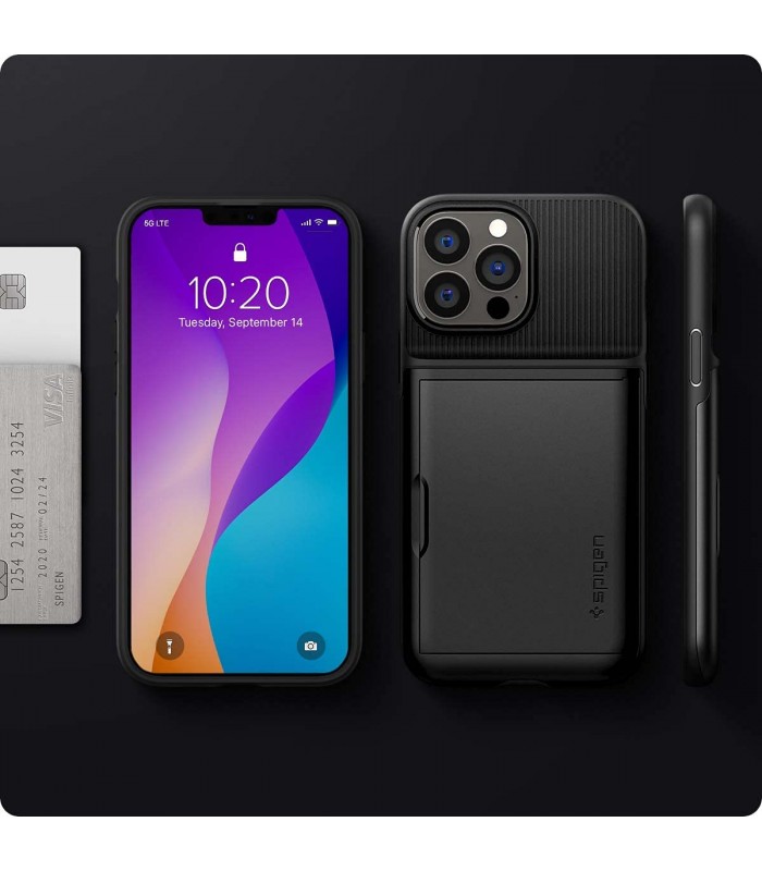 کیس اسپیگن Spigen مدل Slim Armor CS مناسب iPhone 13 Pro Max-مشکی-ACS03218