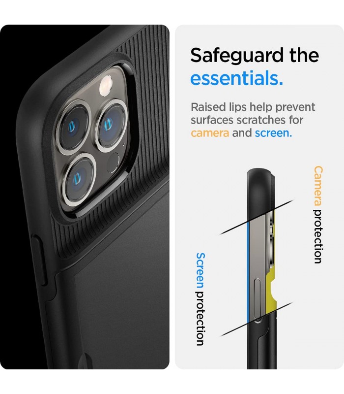 کیس اسپیگن Spigen مدل Slim Armor CS مناسب iPhone 13 Pro-مشکی-ACS03274