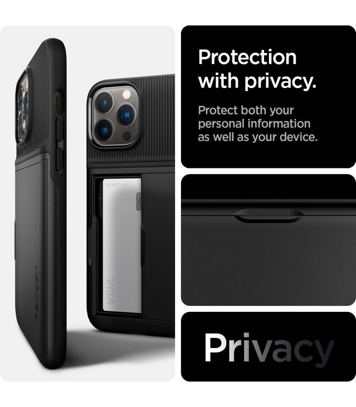 کیس اسپیگن Spigen مدل Slim Armor CS مناسب iPhone 13 Pro-مشکی-ACS03274