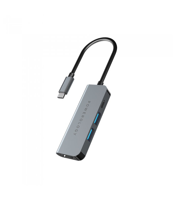 هاب شارژر پاورولوژی مدل Powerology 4 in 1 USB-C HUB