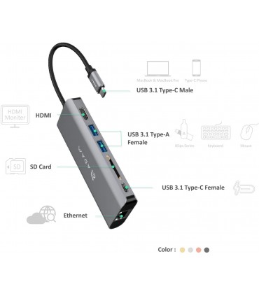 هاب ۶ در ۱ آدام المنتس مدل Adam Elements CASA Hub A01