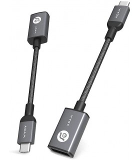 تبدیل USB-C به USB آدام المنتس مدل Adam Elements CASA F13 - خاکستری