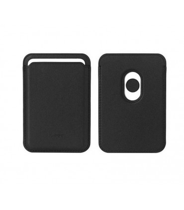 جاکارتی مگ سیف چرمی کی دو مدل K-Doo Leather Wallet MagSafe-مشکی