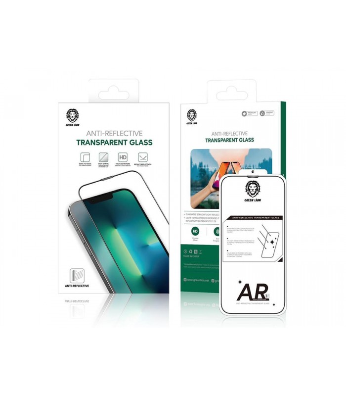 گلس آنتی رفلکس گرین مدل Anti-Reflective Transparent Glass مناسب برای گوشی 13/13 Pro/14