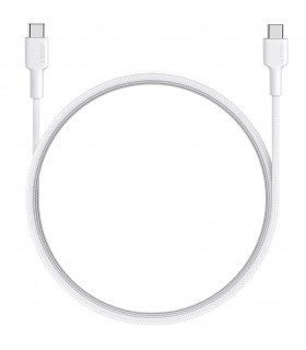 کابل ۰.۹ متری دو سر USB-C آکی مدل Aukey Braided CC CB-CD45-سفید