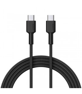 کابل ۰.۹ متری دو سر USB-C آکی مدل Aukey Braided CC CB-CD45-مشکی