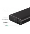 پاوربانک ۱۰۰۵۰ آکی مدل Aukey PowerBank QC 3.0 PB-AT10-مشکی
