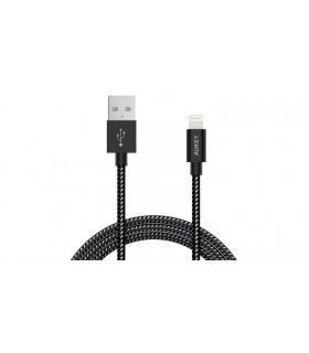 کابل ۱.۲ متری لایتنینگ به USB-A آکی مدل Aukey Braided Nylon CB-D16-مشکی