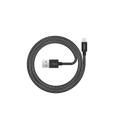 کابل ۱.۲ متری لایتنینگ به USB-A آکی مدل Aukey Braided Nylon CB-D16-مشکی