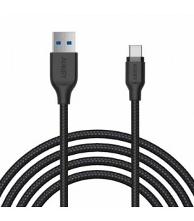 کابل ۱.۲ متری USB-C به USB-A آکی مدل Aukey Impulse Series CB-AC1-مشکی