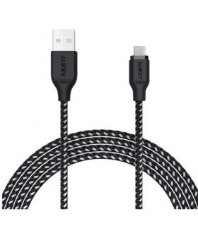 کابل ۲ متری micro-USB به USB-A آکی مدل Aukey Impulse Braided AM CB-AM2-مشکی