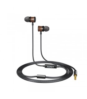 هندزفری سیم‌دار آکی مدل Aukey Wired In-Ear Earbuds EP-X2-چوب گردو