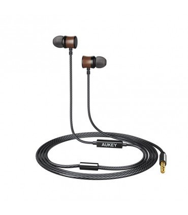 هندزفری سیم‌دار آکی مدل Aukey Wired In-Ear Earbuds EP-X2-چوب گردو