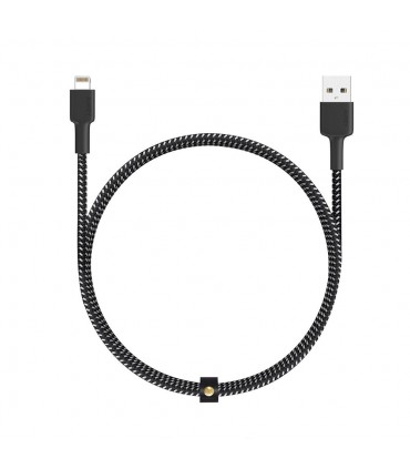 کابل ۱.۲ متری لایتنینگ به USB-A آکی مدل Aukey Braided Nylon CB-BAL3-مشکی