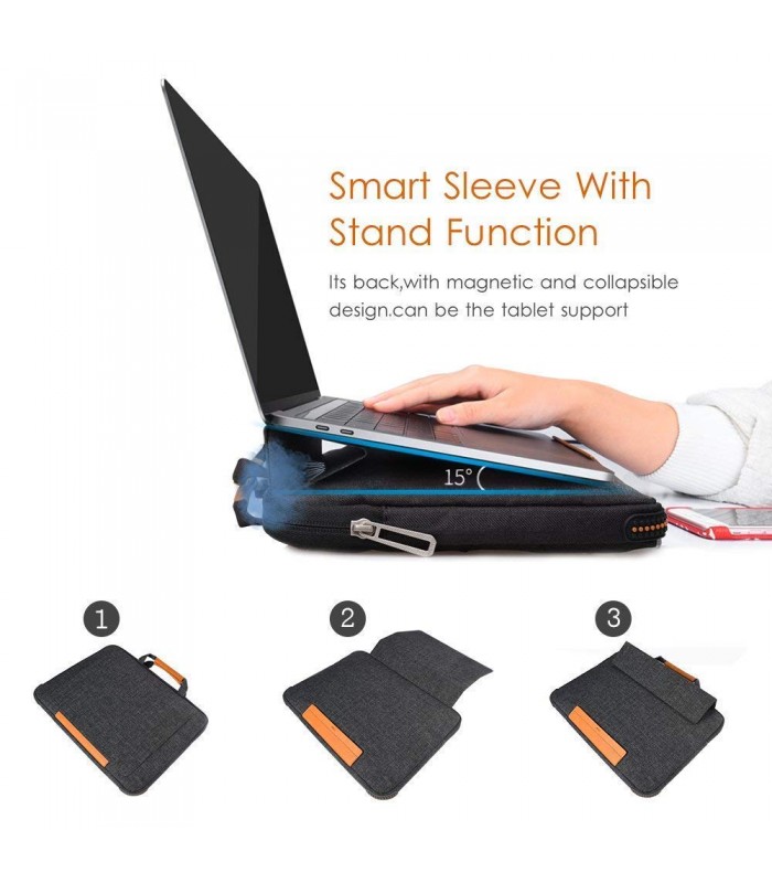 کیف لپتاپ ۱۳.۳ اینچی ویوو مدل WIWU Smart Stand Sleeve-طوسی