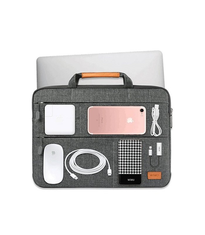 کیف لپتاپ ۱۳.۳ اینچی ویوو مدل WIWU Smart Stand Sleeve-طوسی