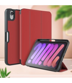کیف کلاسوری آیپد مینی ۶ سایز ۸.۳ اینچی گرین مدل Green Premium Vegan Leather-قرمز