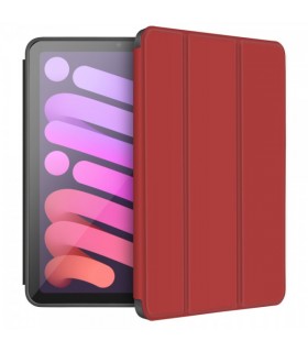 کیف کلاسوری آیپد مینی ۶ سایز ۸.۳ اینچی گرین مدل Green Premium Vegan Leather-قرمز