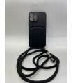 کیس محافظ بند دار مناسب iPhone 13 Pro Max-مشکی با بند مشکی
