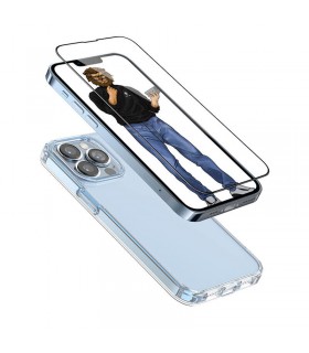 پک قاب و گلس گرین مناسب iPhone 13 Pro مدل Green 2 in 1Protection Pack