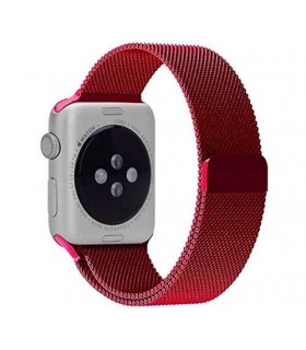 بند استیل اپل واچ مدل Milanese Loop رنگ قرمز برای مدل‌های ۴۴ و ۴۲ میلی‌متر - مشابه اصلی