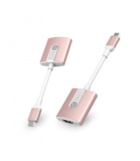 تبدیل USB-C به HDMI آدام المنتس مدل Adam Elements CASA H01 - رنگ رزگلد
