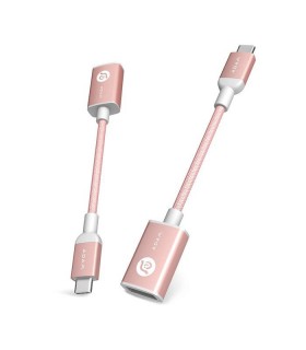 تبدیل USB-C به USB آدام المنتس مدل Adam Elements CASA F13 - رنگ رزگلد