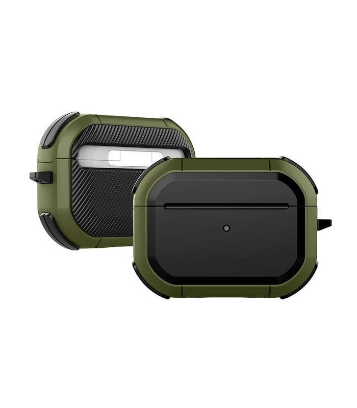 کیس محافظ ایرپادز پرو ۲ مدل Eggshell Defender رنگ سبز ارتشی