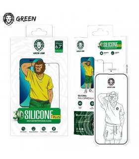 گلس شفاف گرین مدل 3D Silicone Plus Glass مناسب برای گوشی 14 Pro
