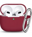 کاور سیلیکونی ایرپاد ۳ مدل Airpods 3 Silicone Protection Case-سرخابی