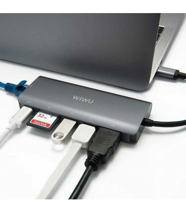 هاب ۱۲ پورت ویوو مدل WIWU ALPHA 12 in 1 USB-C HUB
