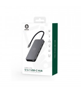 هاب ۱۲ پورت گرین مدل Green Lion Type-C to 12 in 1 USB-C Hub