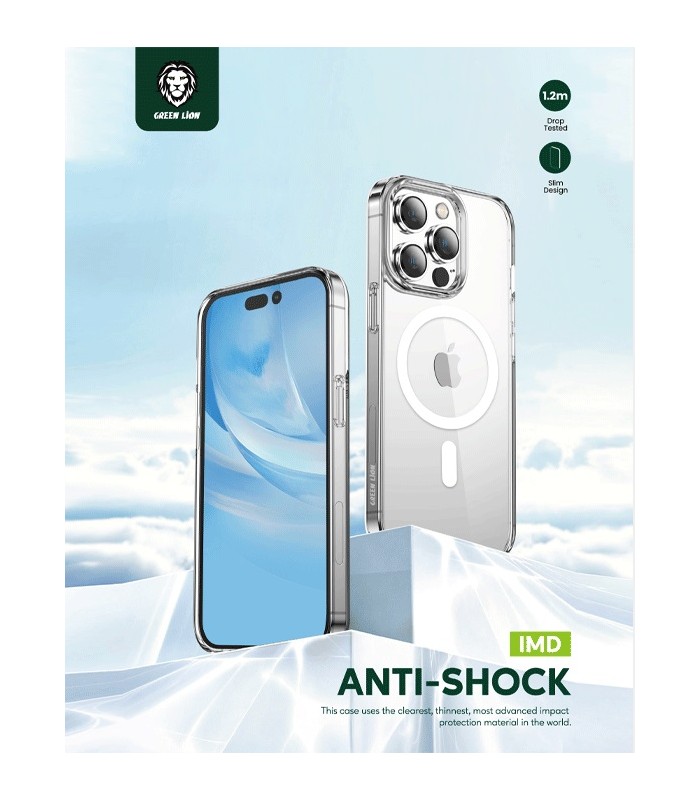 قاب مگ‌سیف گرین مناسب iPhone 14 Pro مدل Green Anti-Shock IMD MagSafe Case