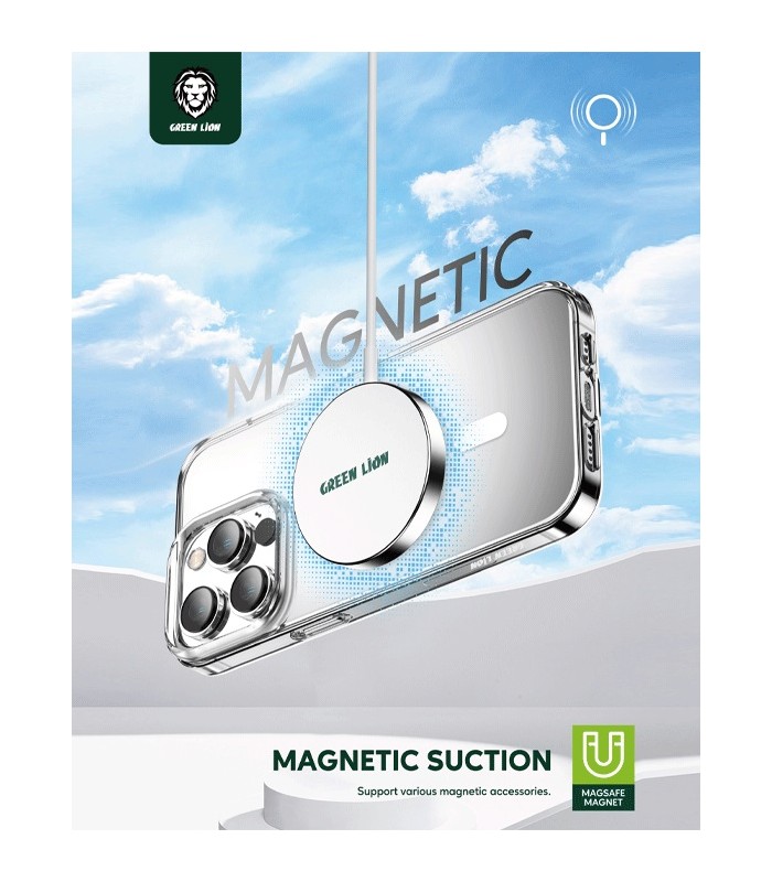 قاب مگ‌سیف گرین مناسب iPhone 14 Pro مدل Green Anti-Shock IMD MagSafe Case