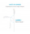 کابل شارژ ۹۰ سانتی‌متری لایتنینگ انکر مدل Premium 3ft USB Cable A7101H22 رنگ سفید