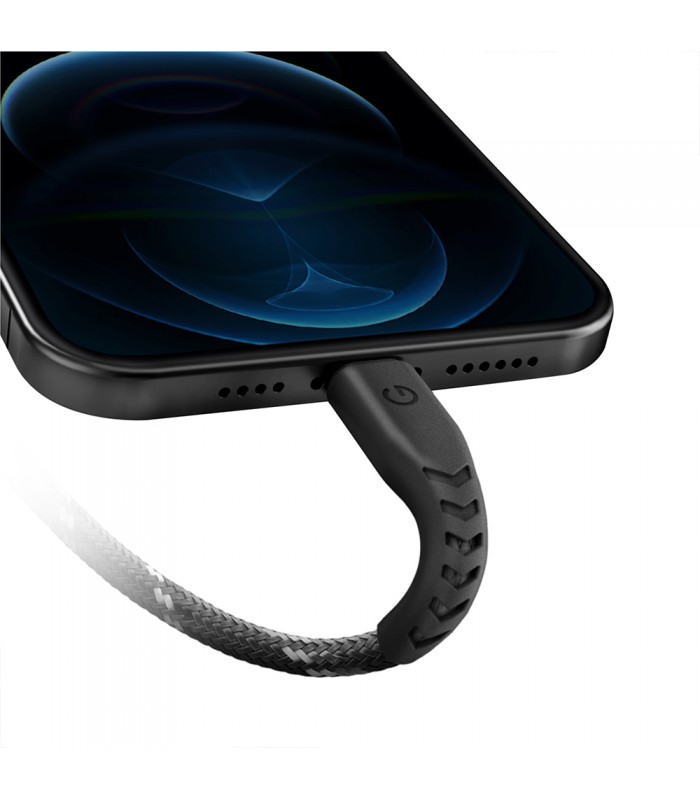 کابل شارژ ۳ متری USB-C به لایتنینگ Energea مدل Nyloflex C94-مشکی