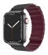 بند دورو اپل واچ  گرین مدل Green Silicone + Magnets Watchband 42/44/45mm-مشکی/زرشکی
