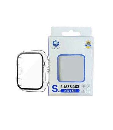کیس و گلس اپل واچ لیتو مناسب Apple Watch 44mm مدل LITO Glass & Case-شفاف